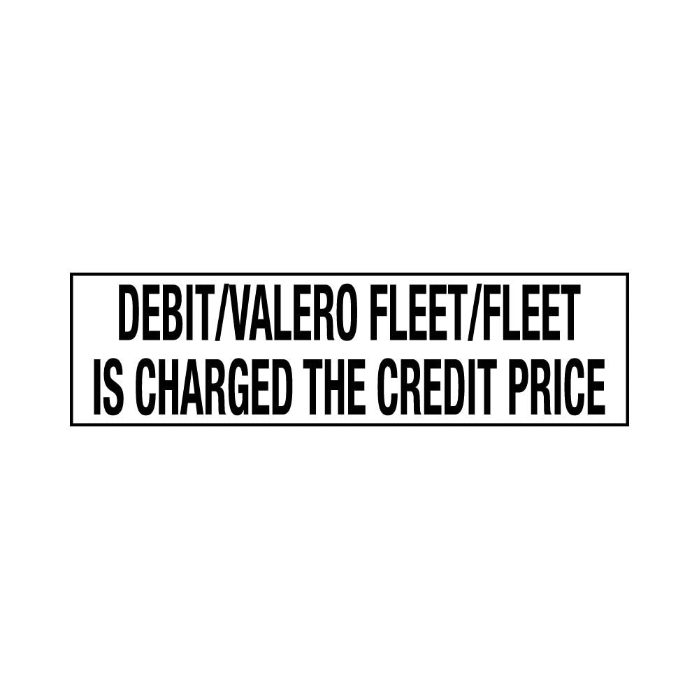 PID-VFL - 5 x 1.375 Debit / Fleet is Charged the Credit Price