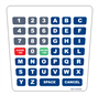 ENE1702G002 - ALPHANUMERIC KEYPAD WHITE BACK