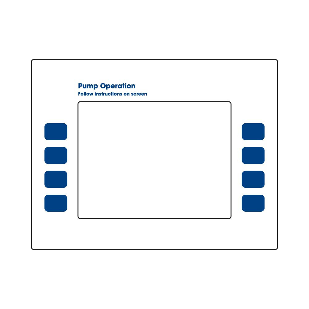 ENE0301G022C - 5.7 Soft Key Overlay White/Blue Text/ Blue Buttons