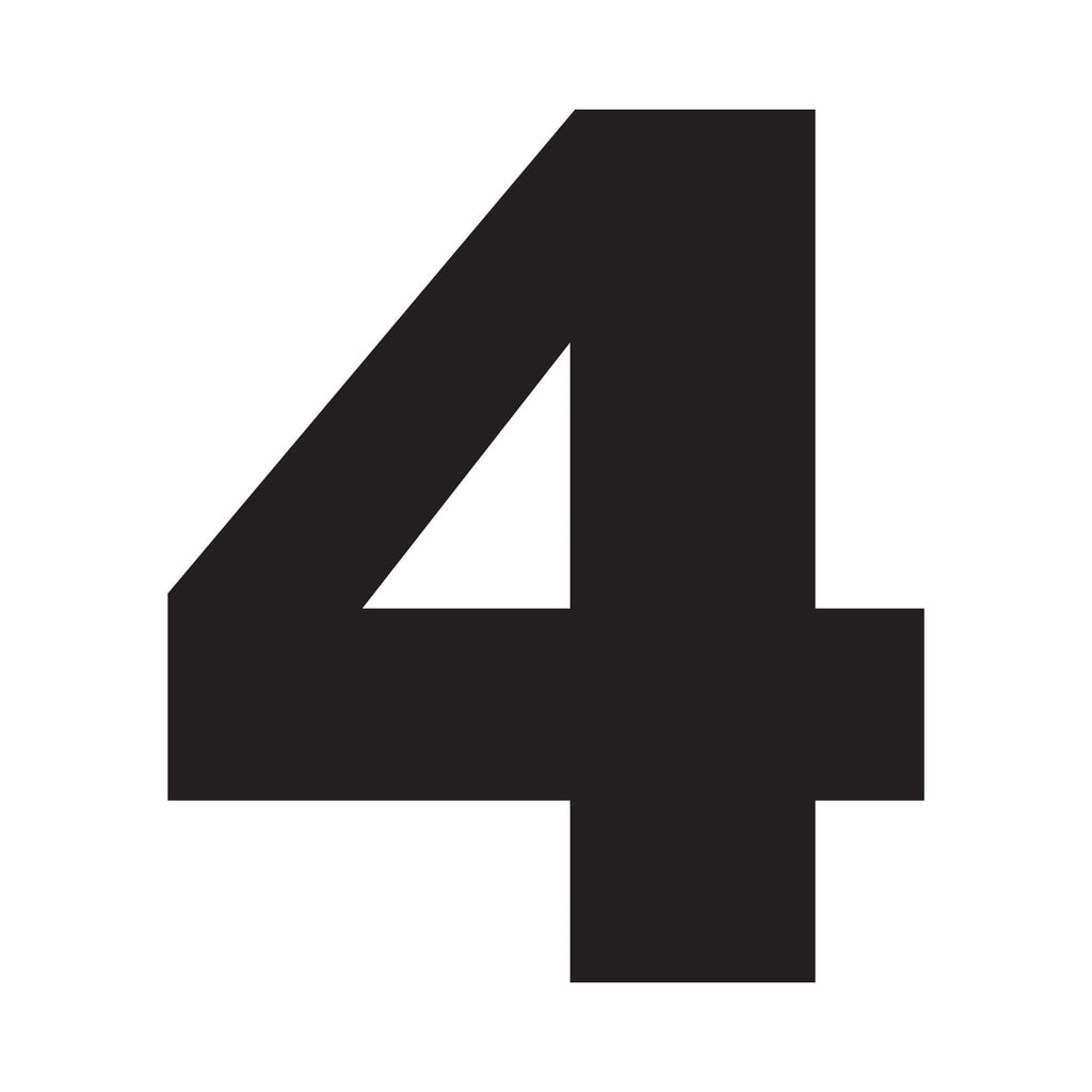 VLW-4-4 - WHITE VINYL 4" # 4