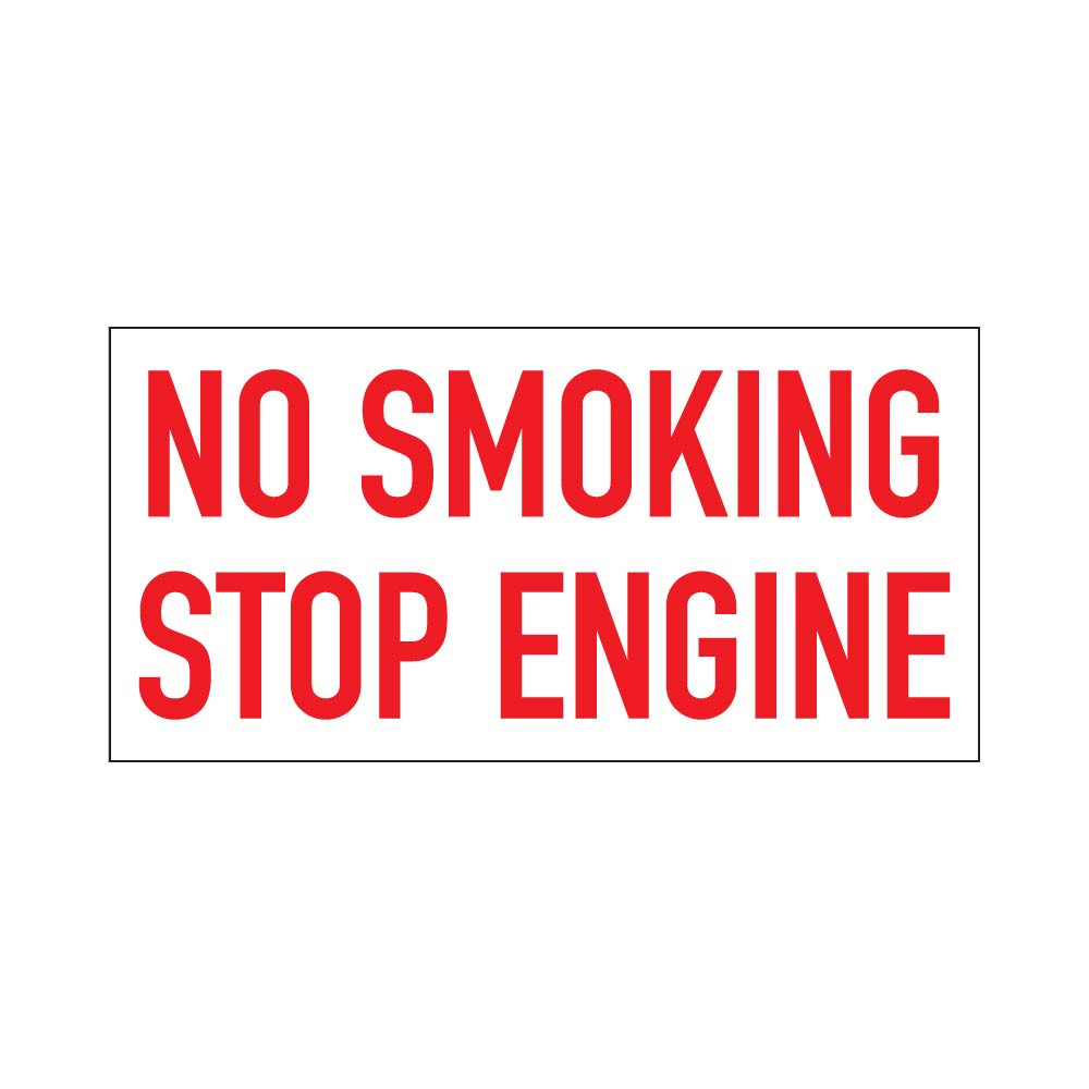 PID-NSSE12x6 - 12x6 No Smoking Stop Engine Decal
