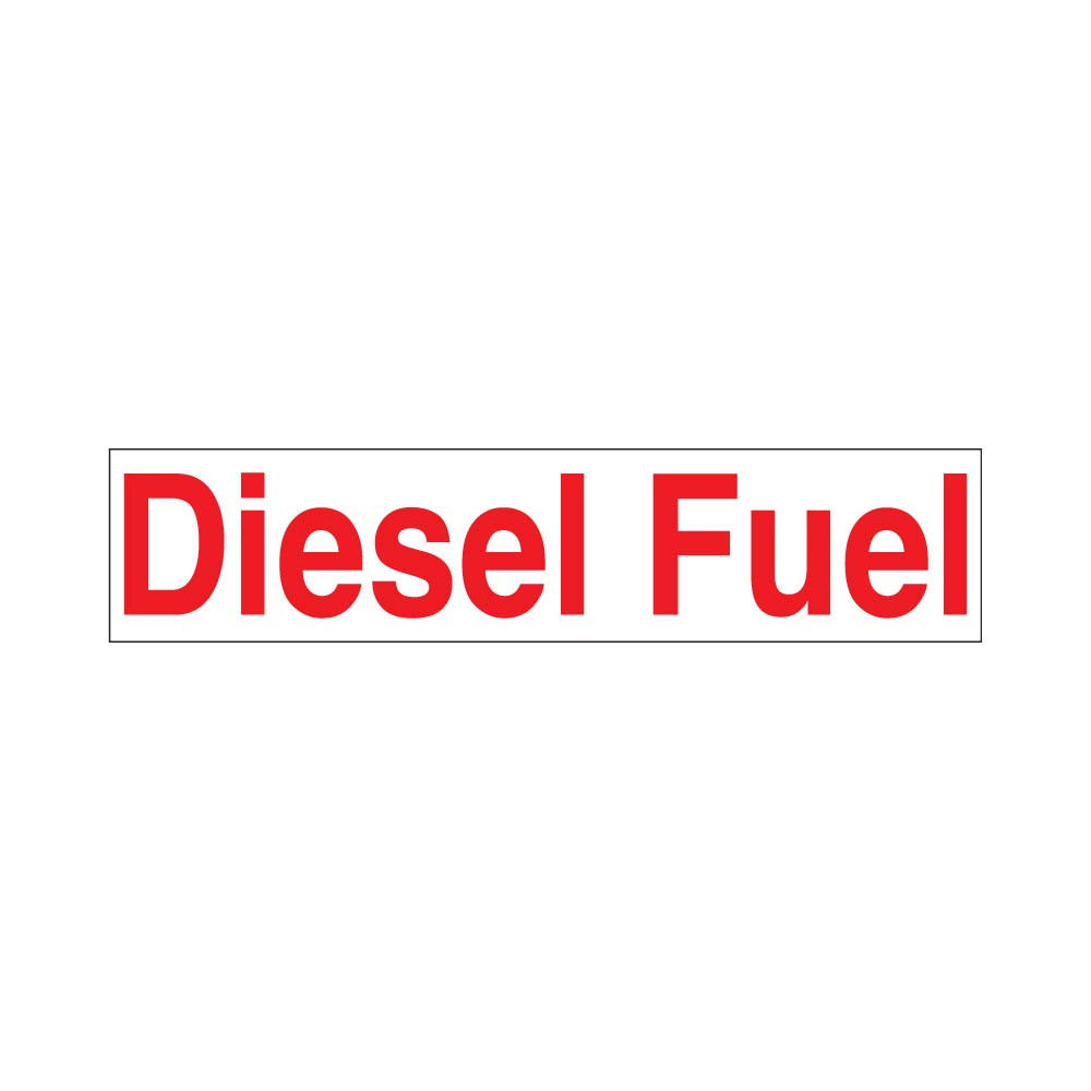 PID-DFUEL184 - 18x4 3" Diesel Fuel (Red/White)