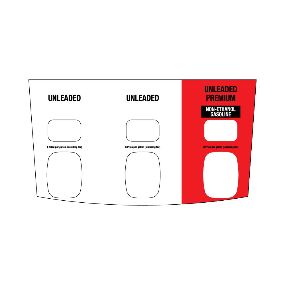 WU010212-2UP - Custom Unleaded / Unleaded / Unleaded Premium Overlay