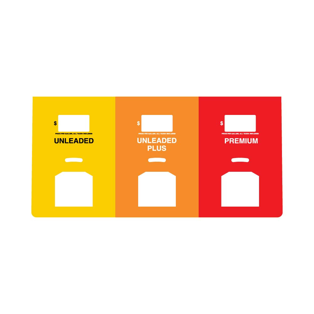 ENS0804G454 - Three Product Overlay - Unleaded / Unleaded Plus / Premium