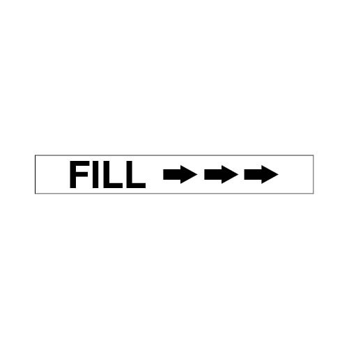 PID-FILL218 - Custom 2.5x18 FILL with Arrows Black/White