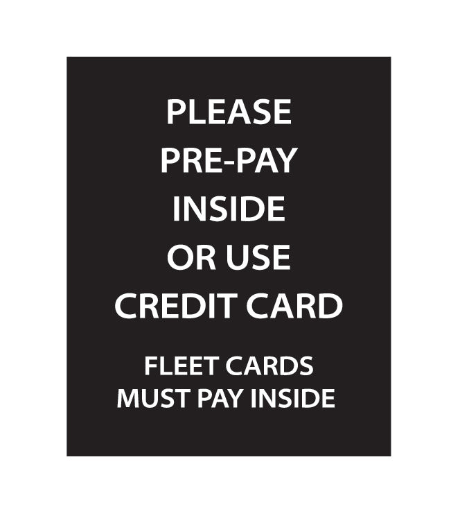 888755-PPPB - PLEASE PRE-PAY AT PUMP