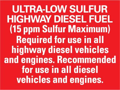 PID-APP2 - ULS HIGHWAY DIESEL LABEL W/R