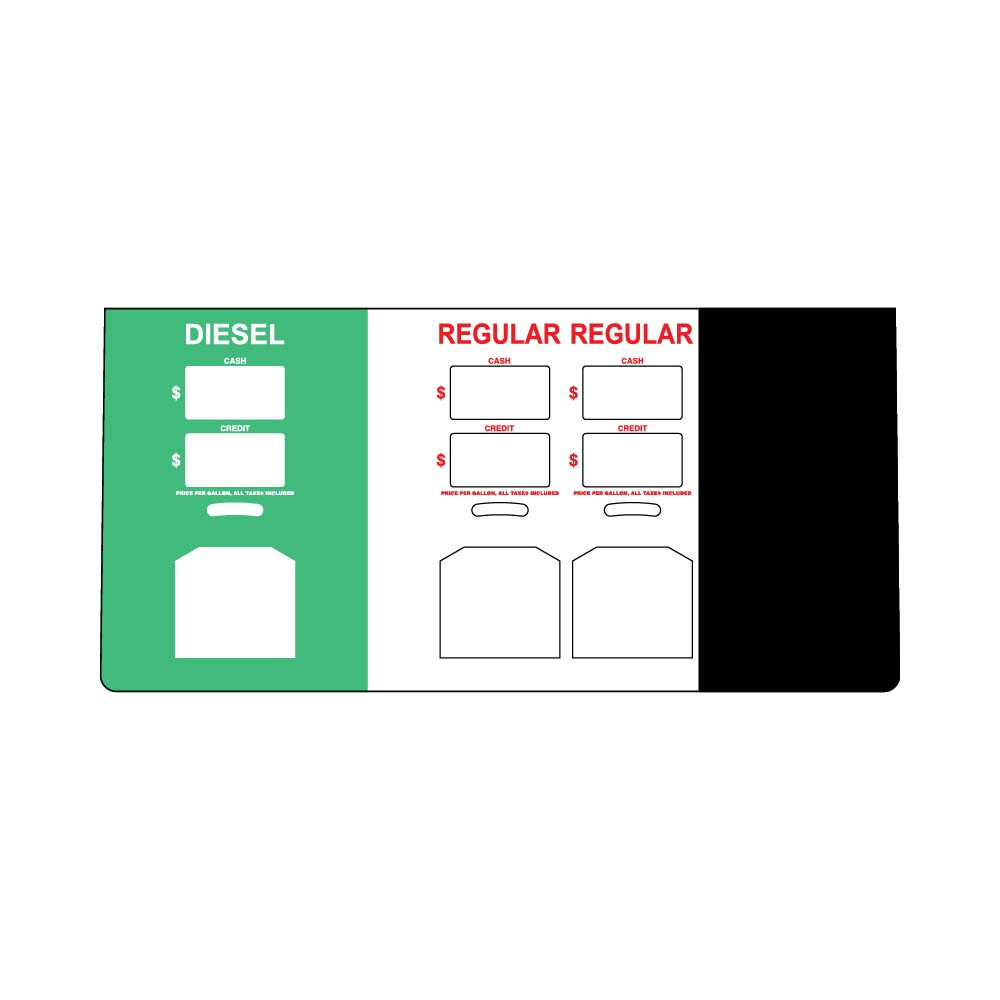 ENS0814GDRR - Three Product Overlay Diesel / Regular / Regular