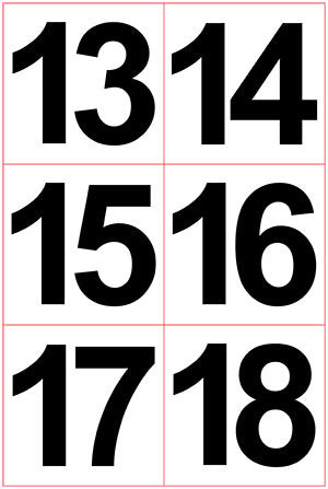 PN-4-B-13-18 - B/W PUMP NUMBERS 13 - 18