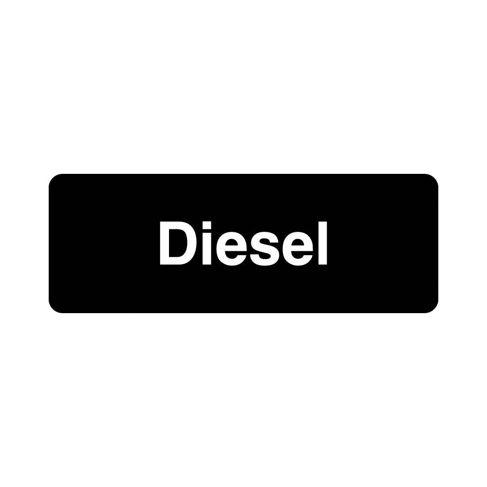 PIO-DIES145 - 14x5 Diesel Poly Carbonate Decal White/Black