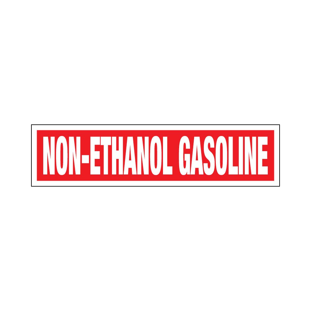 PID-NEG12x3 - 12x3 Vinyl Decal Non-Ethanol Gasoline White/Red