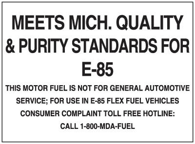 PID-ME85 - MICHIGAN E-85
