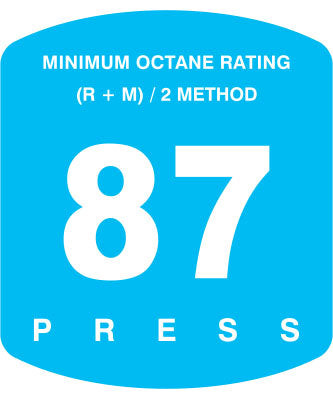 ES500S-87LB - LIGHT BLUE 87 OCTANE DECAL