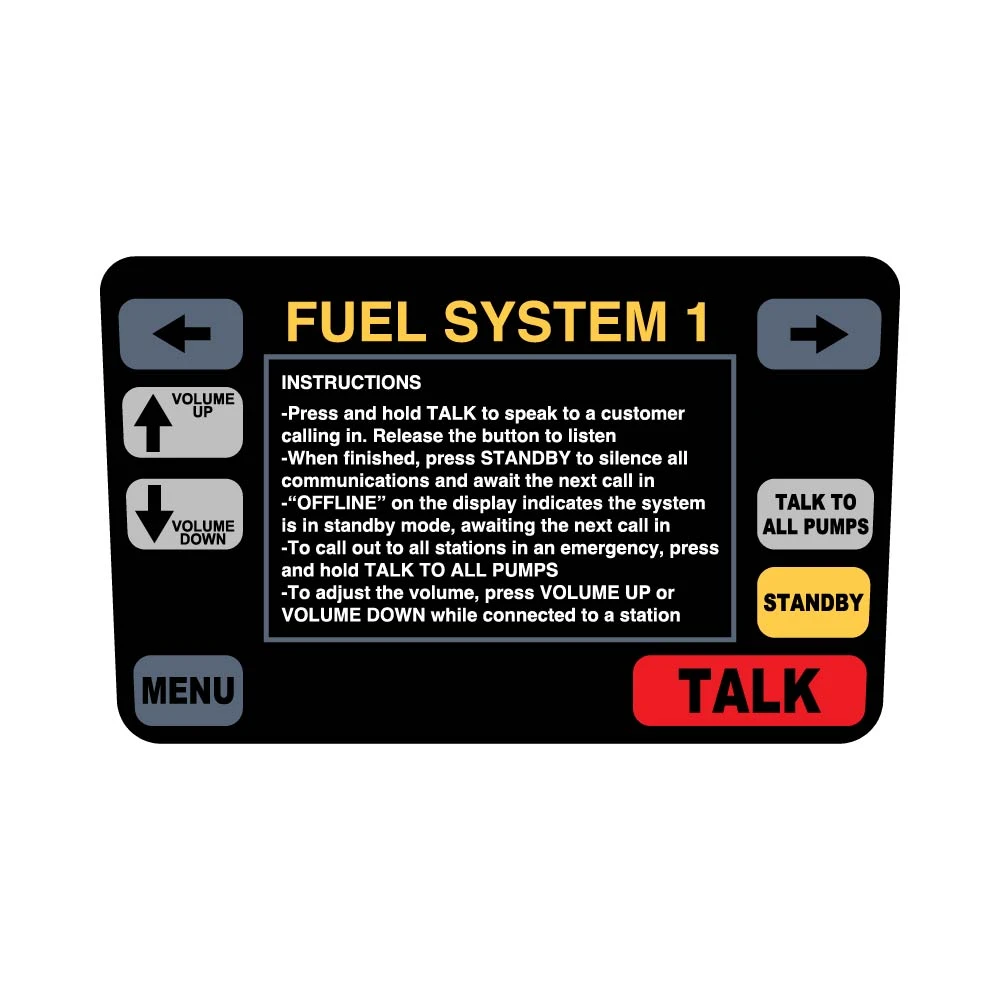 0203-0496I - Intercom Overlay Fuel System 1