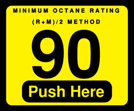 090-129999 - 90 Push Here Octane Decal