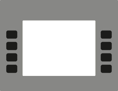 ENE0301G003 - E Cim Monochrome Softkey Overlay Standard Blue