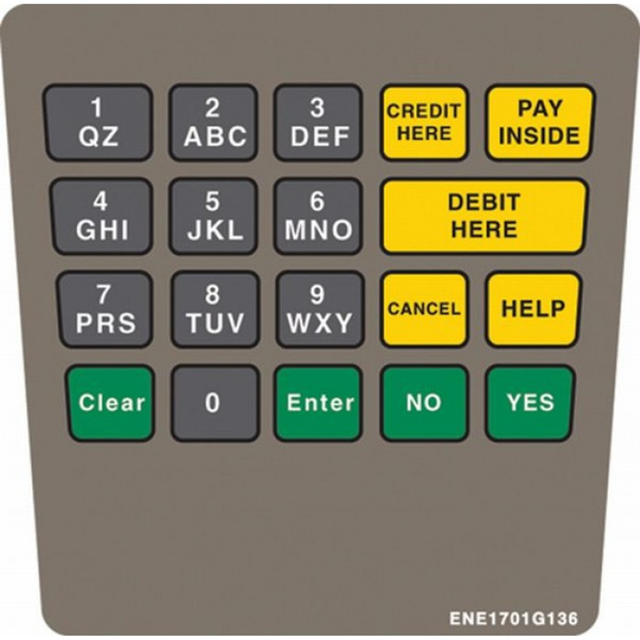 ENE1701G136 - E Cim Keypad Overlay BP