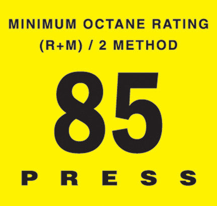 EU02001G018 - Octane Rating Button Overlay 85