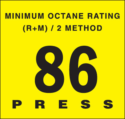 EU02001G019 - Octane Rating Button Overlay 86