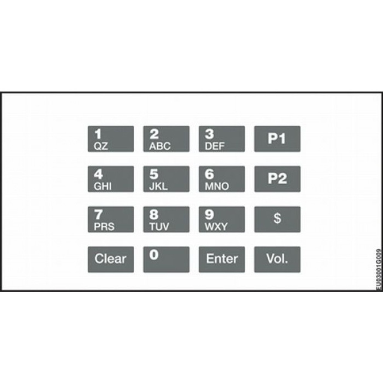 EU03001G009 - PPP Keypad Overlay Shell