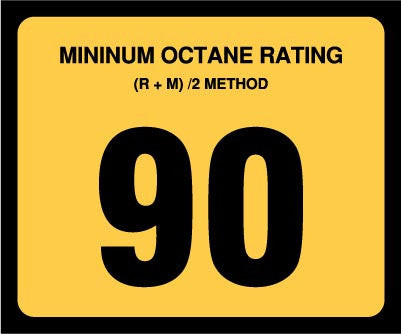 OR-90 - 90 Octane Rating Decal
