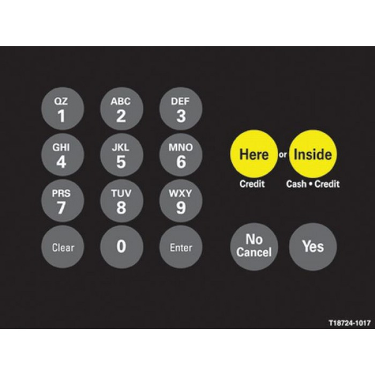 T18724-1017 - Amoco Crind Keypad Overlay