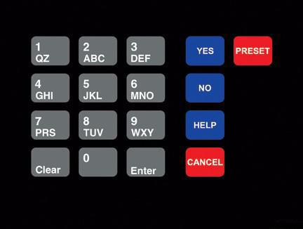 T18724-1071P - Crind Keypad Overlay with Preset