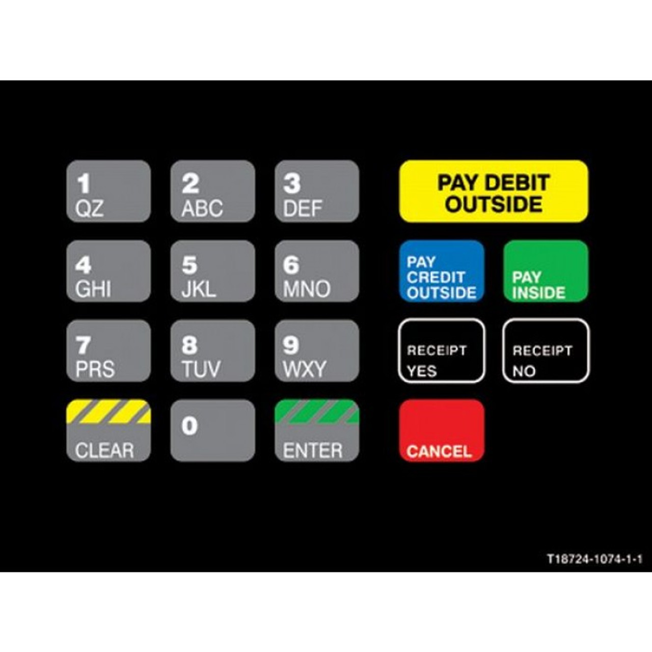T18724-1074 - Racetrac Crind Keypad Overlay