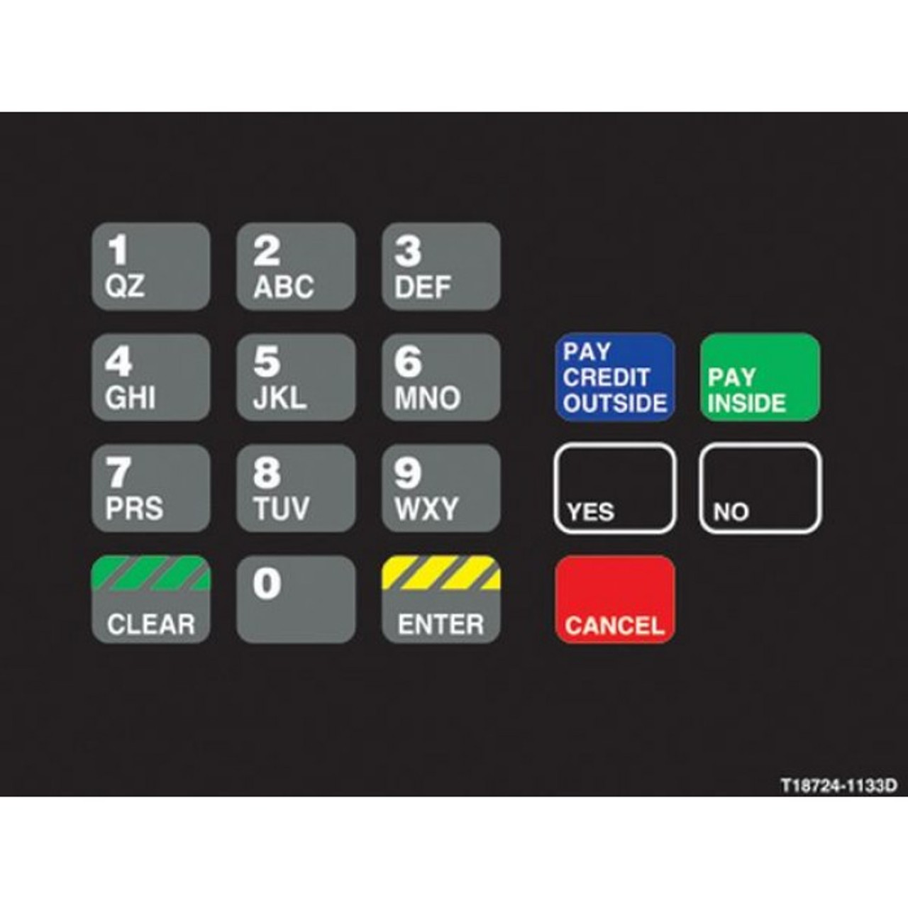 T18724-1133D - Racetrac Crind Keypad Overlay