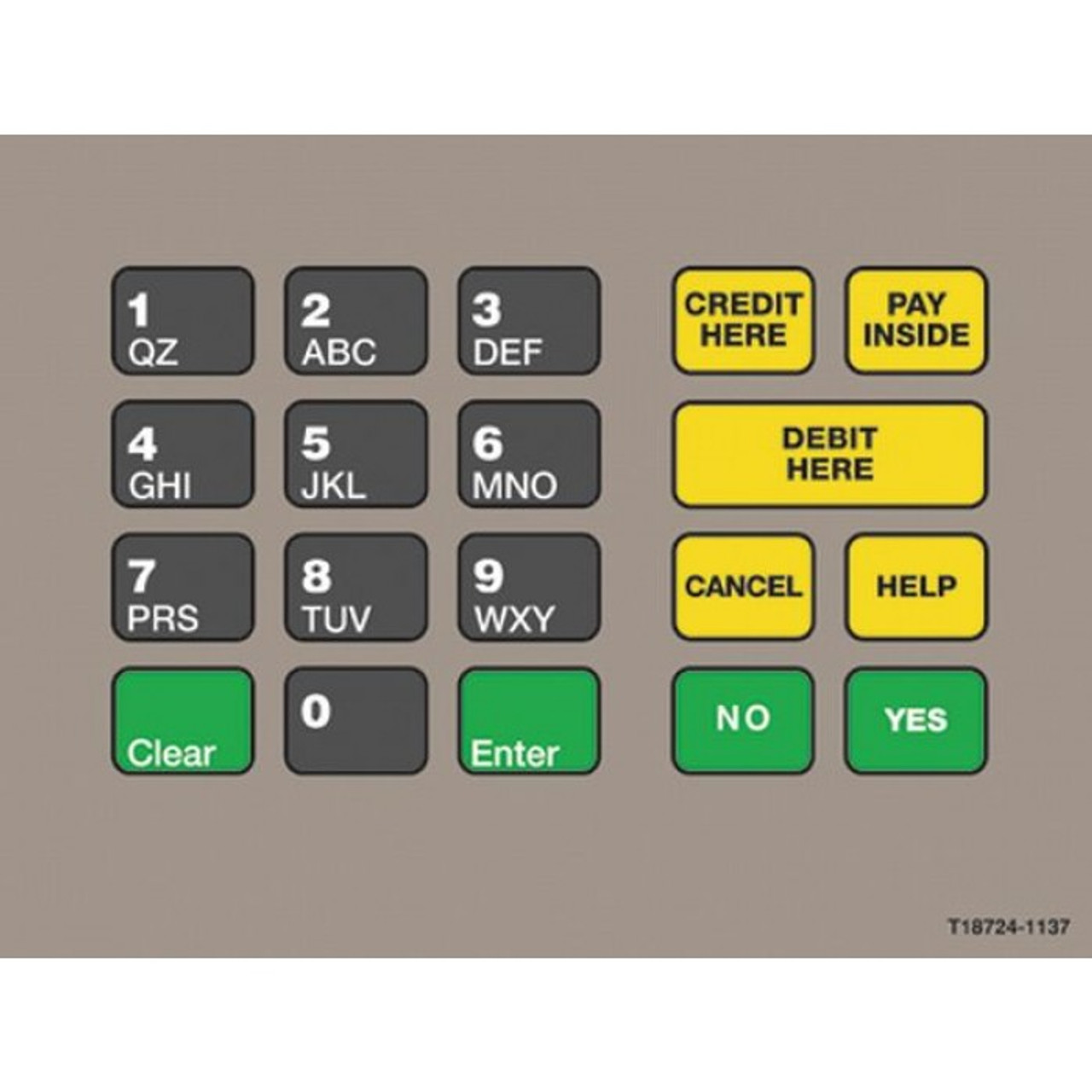 T18724-1137 - BP / Amoco Helio Crind Keypad Overlay