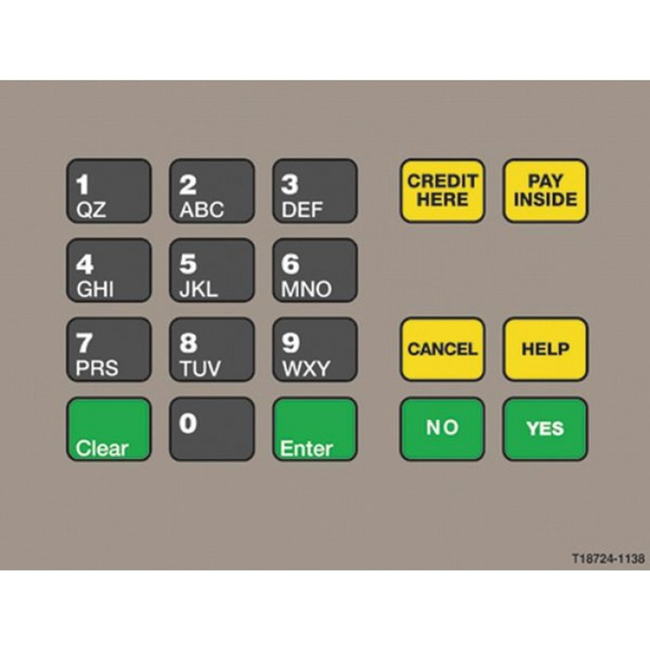 T18724-1138 - BP / Amoco Helio Crind Keypad Overlay