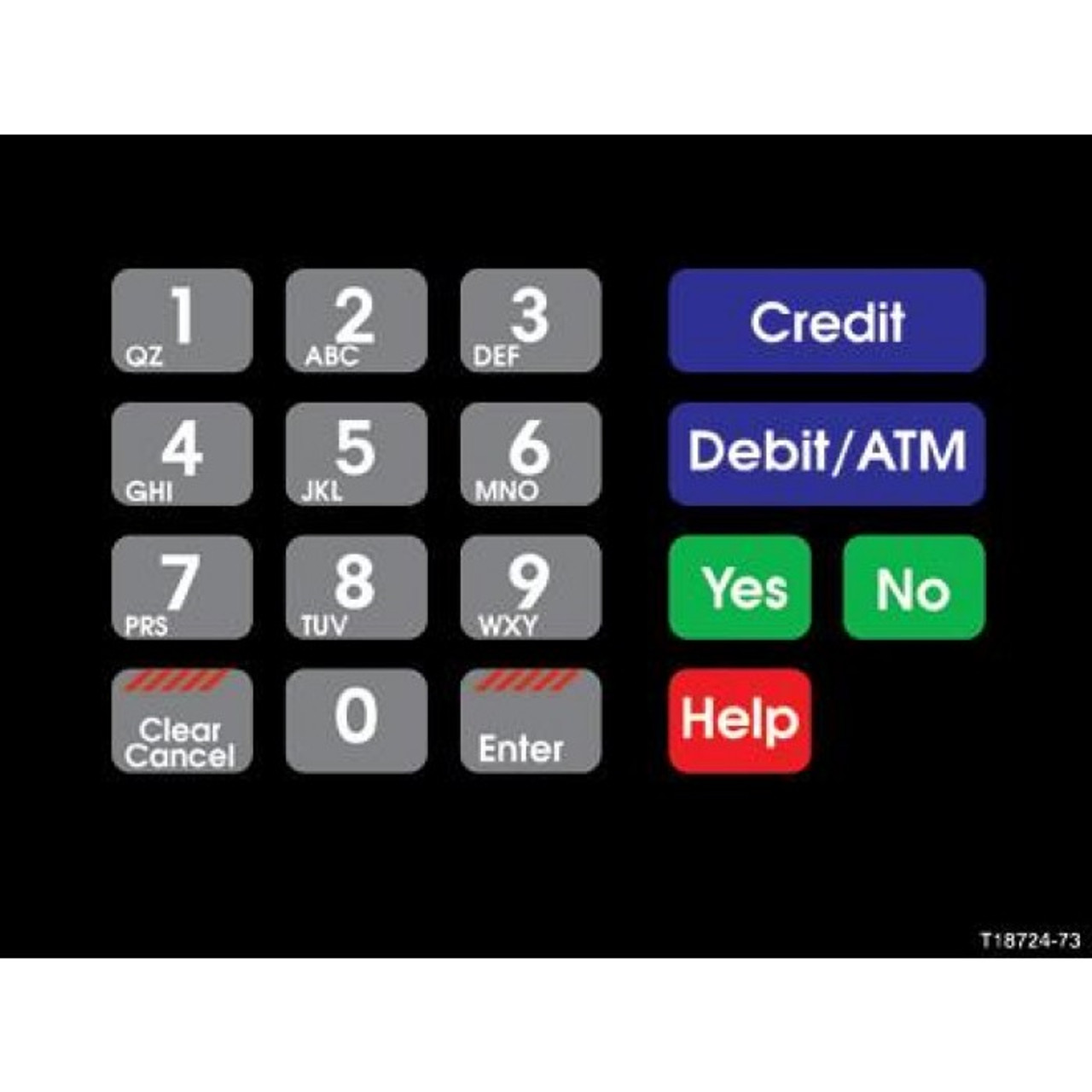 T18724-73 - Mobil Crind Keypad Overlay