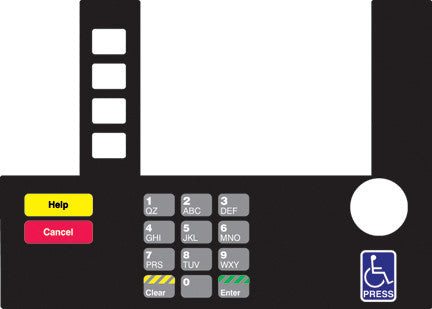 T50038-101A - Infoscreen Keypad Overlay Shell