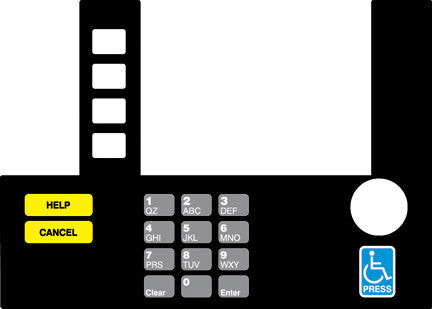 T50038-102A - Infoscreen Keypad Overlay Unocal