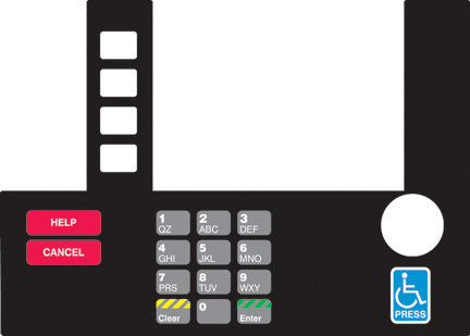 T50038-103A - Infoscreen Keypad Overlay Generic