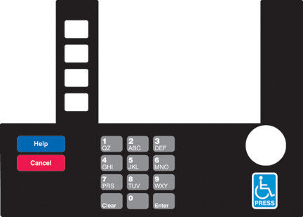 T50038-104A - Infoscreen Keypad Overlay Exxon