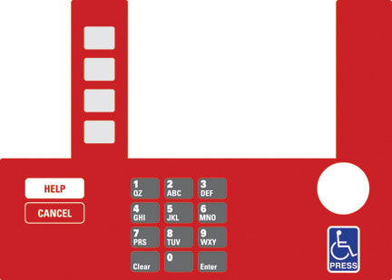 T50038-110A - Infoscreen Keypad Overlay Amoco