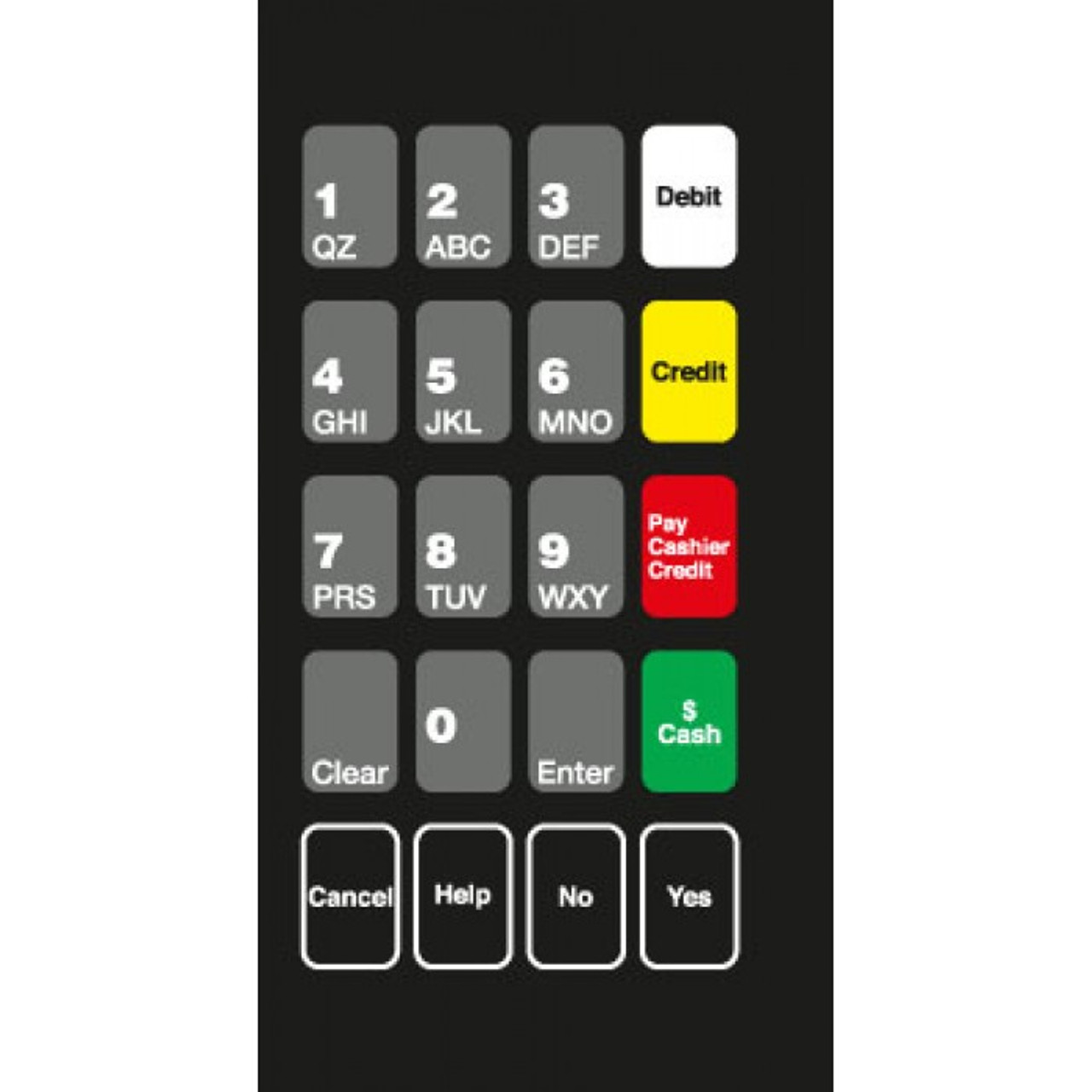 T50136-01 - AUX ADA Crind Keypad Overlay