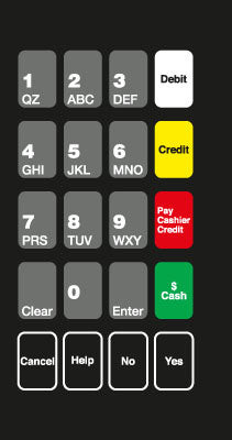 T50136-01 - AUX ADA Crind Keypad Overlay