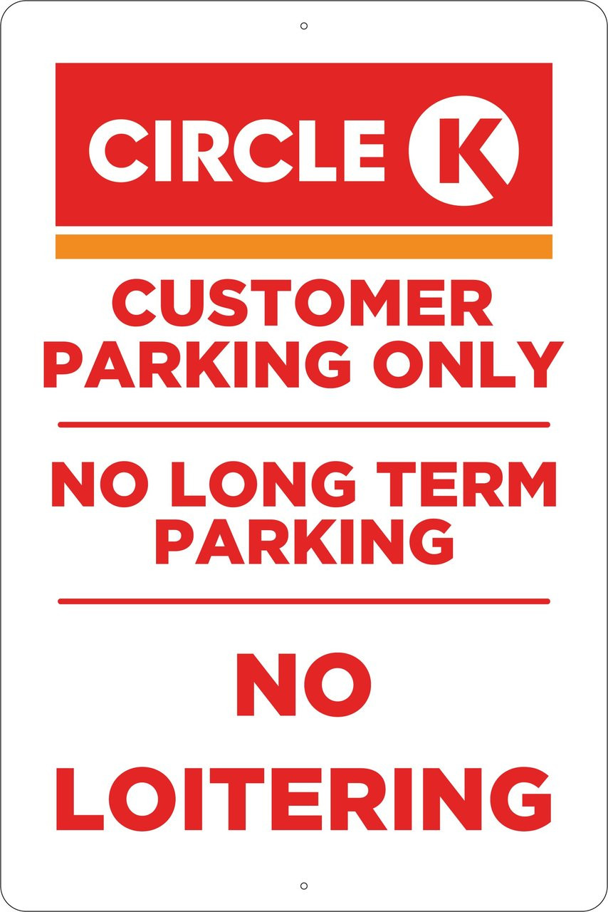 CircleK-NPNL - 12" x 18" Metal No Parking Sign