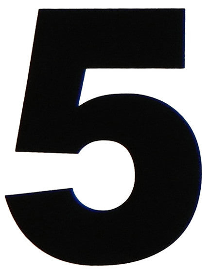 VL-4-5 - 4" Black Vinyl Number 5