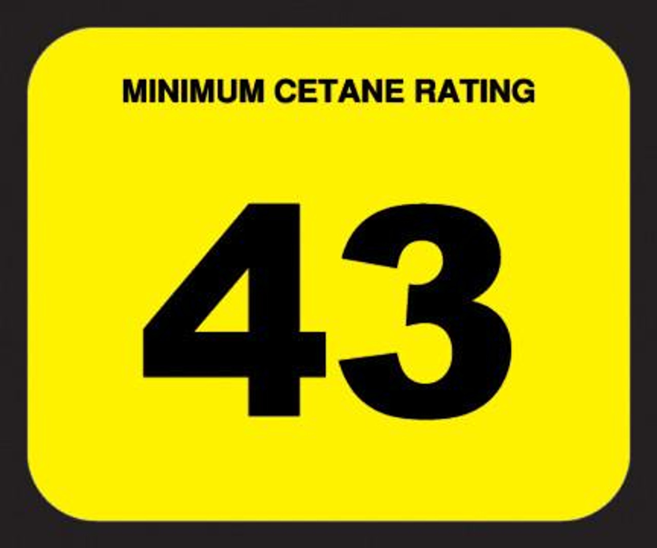 CETANE-43 - Cetane 43 Decal
