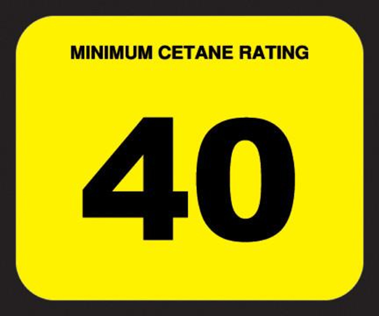 CETANE-40 - Cetane 40 Decal