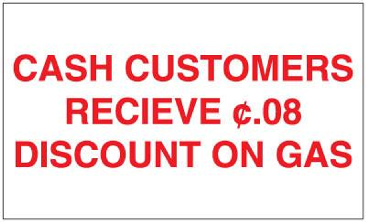 PID-CCRD - Cash Customers Discount Decal