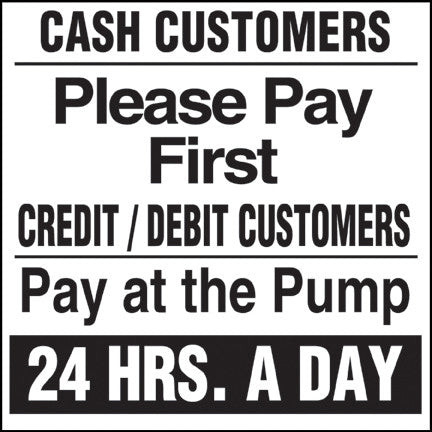 PID-319 - 6" x 6" Decal - Cash Customers