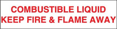 PID-134 - 12" x 3" Decal - Combustible Liquid