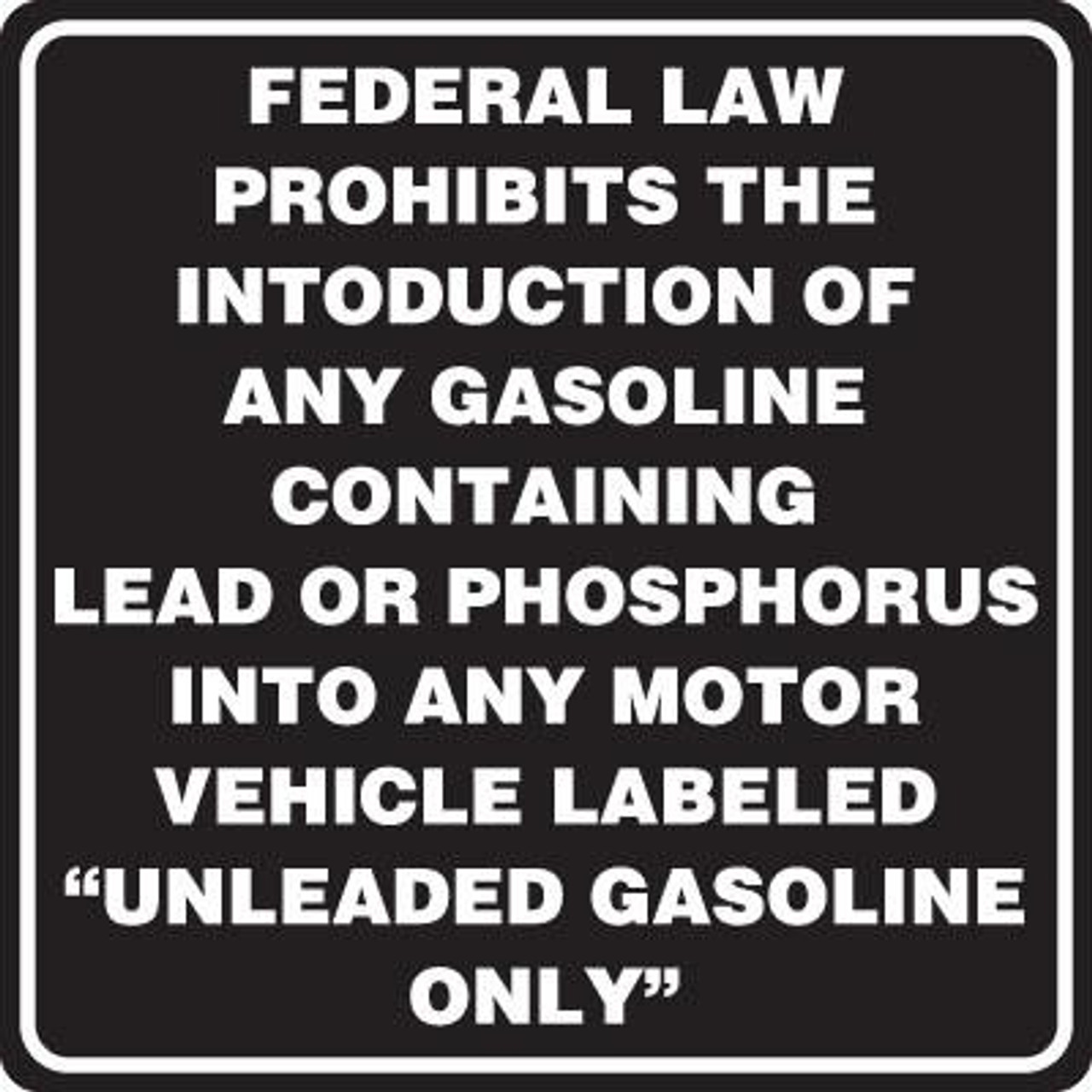 PID-M19 - Federal Law Decal