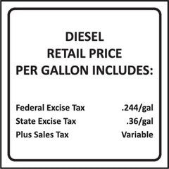PID-1171CW - Our Diesel Prices Decal