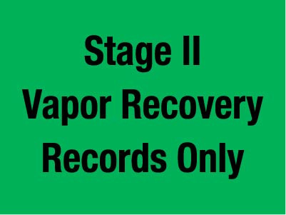 PID-1136 - Vapor Recovery Decal 8" x 6" Stage II
