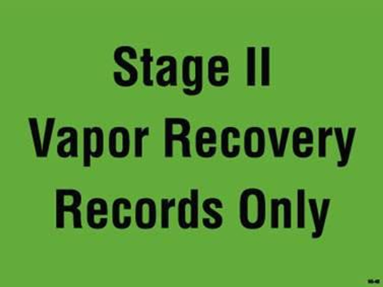 PID-1136 - Vapor Recovery Decal 8" x 6" Stage II